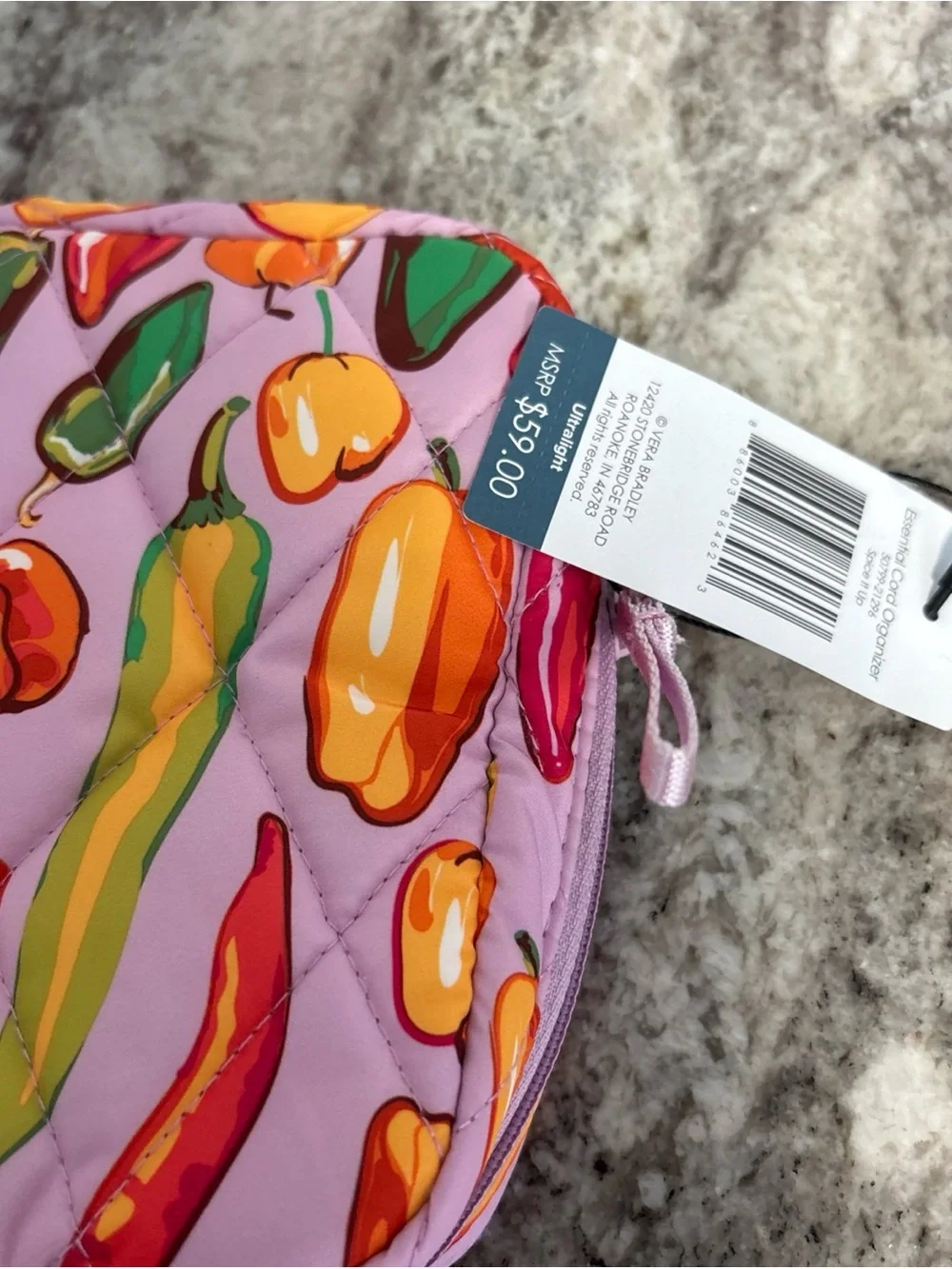 VERA BRADLEY Essential Travel Organizer (SPICE IT UP) Cosmetics & More-NEW